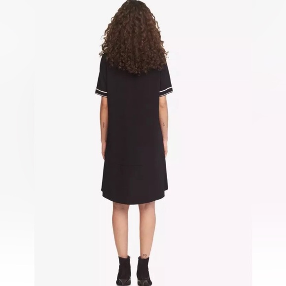 Rag & Bone Thatch Black/White Trim Crepe Mini Swing Womens Dress Sz XXS - Picture 3 of 9